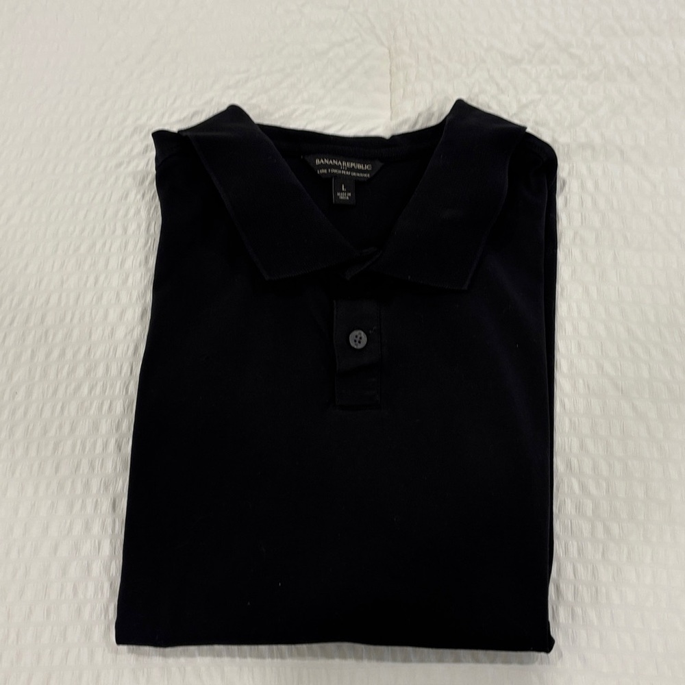 Banana republic‎ Men's Black Polo Shirt size large in excellent condition